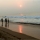 It's a beauty of sunrise in puri beach , odissa , india . 
